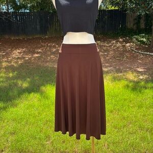90s vintage brown midi skirt 🍸